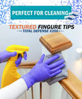 Heavy Duty Nitrile Disposable Gloves Latex Free Powder Free Non Sterile Bulk Pack 2000 Gloves In 10 Boxes Of 200 For Home Shop And Cleaning Jobs Durable Comfortable Fit Strong Protection For Any Task, purple gloves cleaning handrail