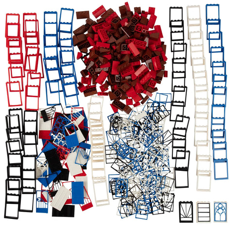 Over 500 Building Blocks With Windows Doors And Roof Pieces For Mega Modular House Builds Tight Fit Compatibility With Major Brands