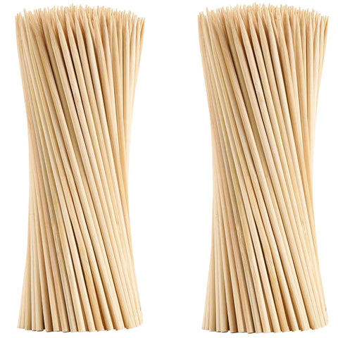 Bamboo Skewers 6 Inch 200 Pack For Appetizers, Fruit Kabobs, Grilling Kebabs, Cocktail Picks And Toothpicks, Natural Kitchen Gadgets