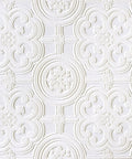 Egon Textured Vinyl Wallpaper Paintable White Unpasted Washable Strippable 21 Inch By 33 Feet Expanded Vinyl With Baroque Tile Style