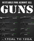 Green Laser Bore Sight Kit With 32 Caliber Adapters from .17 HMR to 12 Gauge for various firearms including rifles and shotguns