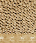 Caribbean Rope Hammock 10.5 Ft Double Outdoor Hammock With Spreader Bars Hand Woven Polyester Breathable Comfort 450 Lb Capacity Tan Patio Backyard Poolside Hangout close-up of polyester weave.