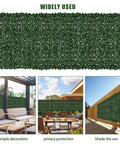 Faux Ivy Privacy Fence Screening Expandable Outdoor Greenery Roll Easy Install For Garden And Patio Realistic Fake Hedge Wall Panels 157.5 By 39.4 Inches Ideal Gate Cover And Balcony Yard Decor displayed in various outdoor settings.