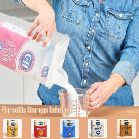 Hassle Free Eight Quart Clear Food Storage Bin With Slick Pour Spout And Grippy Handle For Everyday Pantry Essentials Keep Cupboards Neat And Your Kitchen Looking Sharp