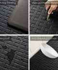 Close-up of 2-Piece Cushioned Anti-Fatigue Kitchen Mats for Floor Waterproof Non-Slip Comfort Standing Rugs Built for Long Kitchen Shifts