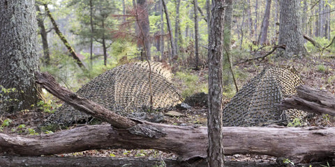 Multicam Camo Netting for Tactical Shelters and SmartFrame Systems in forest, Lightweight Yet Durable With Field Replaceable Wheel Housings