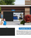 Heavy Duty Magnetic Screen Door For Two Car Garage With Upgraded PET Mesh Four Roll Up Straps Fits 196 By 98 Inches Perfect For Patio Vibes And Outdoor Living shown on modern garage with open layout