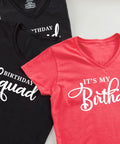 Birthday themed custom shirts using Dark Fabric Printable Iron On Transfer Paper For Inkjet Printers 8.5 By 11 Inches Five Sheets Easy DIY.