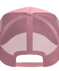 Mesh back of Fresh Pink Machinist Trucker Hat For Men Gift Featuring Vise Gauge Square Design Perfect CNC Tool Lover.