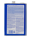 Klean-Strip Boiled Linseed Oil for wood care sealing and finishing in a blue metal container with label instructions on back side