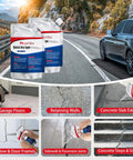 8-pack fast curing concrete crack filler sealant waterproof caulk for driveways, sidewalks, walls, foundations, flexible and weather resistant cement repair.