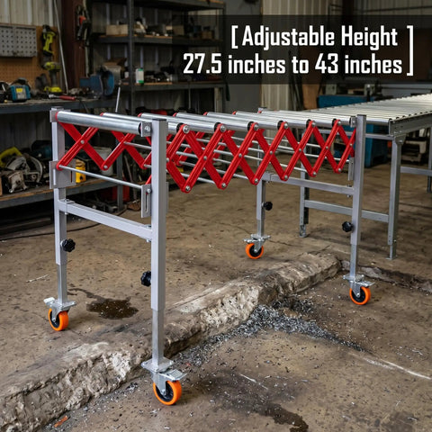 Heavy Duty Adjustable Roller Stand With Expandable Conveyor Rollers For Woodworking Hella Sturdy At 600 Pounds Telescoping Outfeed Table Moves Lumber Like A Dream Across Your Workshop Bench