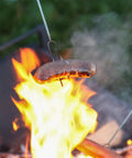 Long 32 Inch Smores Sticks Kit With Stainless Steel Skewers And Smooth Wooden Handles for Marshmallow Roasting over campfire