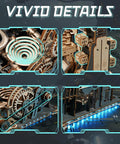 Vivid details of the Motorized Marble Run Set With Spaceport And Night City Tracks LGC01 LGA01 Link Pack LG01 components.