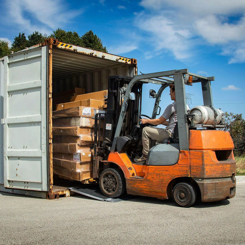 Lightweight 36 By 36 Inch Shipping Container Ramp For 6 Inch Lip Handles 8000 Pounds Per Axle Heavy Duty Aluminum Pallet Jack Platform No Sweat Rolling Action Built Like A Tank