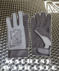 Built Different Heavy Duty Work Gloves With Breathable Leather Palms And Touchscreen Compatible Tips Machine Washable Reinforced Knuckles Zero Slip Grip For Mechanics And Electricians displayed on a textured black background.