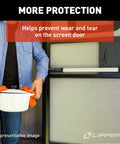 Screen Assist RV Screen Door Push Bar With Full Width Push Handle For Easy Access When Your Hands Are Full Durable Corrosion Resistant Aluminum And Plastic Construction Easy Installation Ideal For Camping And Full Hands Convenience on RV screen door
