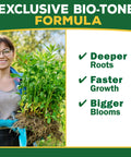 Organic Plant Tone 5 3 3 All Purpose Plant Food For Flowers Vegetables Trees And Shrubs Slow Release Natural Fertilizer 50 Lb Bag The Original Organic Fertilizer For Your Garden Hustle, woman holding uprooted plant