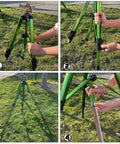 Beefy Impact Sprinkler Head On Tripod Base For Lawn Irrigation, Heavy Duty 360 Degree Coverage With Metal Nozzle, 2 Pack