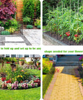 28 Pack Decorative Garden Fence Panels Outdoor Yard Friendly 24 Inch High 13 Inch Wide 30 Feet Long Coated Metal Rust Proof Wrought Iron Wire Border Folding Patio Fences For Flower Beds Animal Barrier Landscape Decor Easy Setup