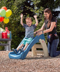 Child enjoying Play And Fold Junior Slide For Toddlers 1.5 To 4 Years Old Indoor Outdoor Backyard Playground Set