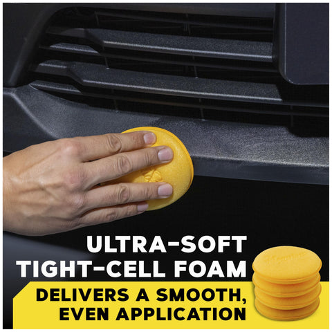 4 Inch Foam Applicator Pads For Car Polish And Wax Great For Pro Detailers And DIY Auto Pros ultra soft tight cell foam