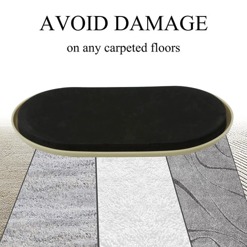 Heavy Duty Oval Furniture Sliders Three And A Half Inch By Six Inch Reusable Carpet Movers for lifting and sliding heavy furniture