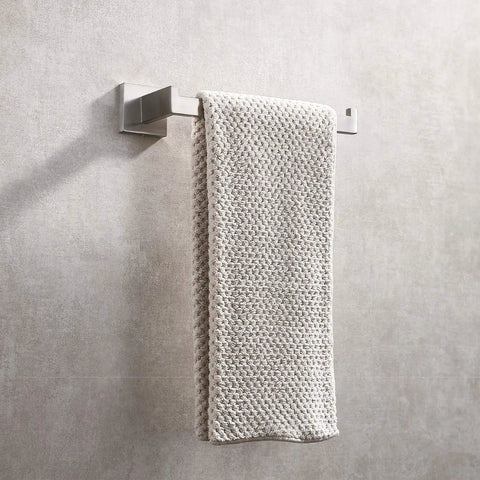 Premium Stainless Steel Hand Towel Holder With Square Open End Design Heavy Duty Built To Last Wall Mounted Towel Bar