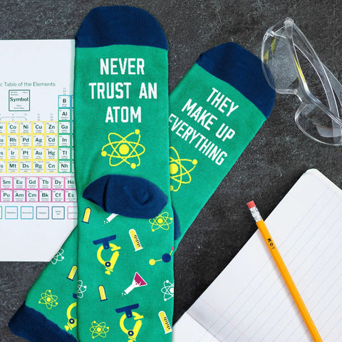 Funny Nerdy Socks For Men And Women Science Teacher Stocking Stuffers Pharmacist Gift Chemistry Physics Neuroscience Humor Geeky