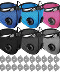 Pro Grade Six Pack Breathable Dust Mask With Adjustable Straps And 24 Activated Carbon Filters For Woodworking Reusable Respirator Set In Black Dark Blue Sky Blue Dark Gray Rose Red And White