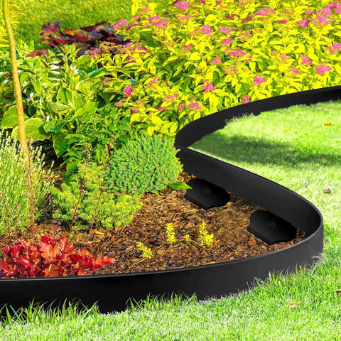Sturdy Landscape Edging Border Kit For Garden Beds And Yards 40 Ft Long 2 In Tall Includes 40 Stakes No Dig Lawn Edging