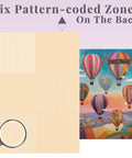 1000 Piece Jigsaw Puzzle For Adults Hot Air Balloon Scene Dope Colorful Home Wall Decor with pattern-coded zones on back