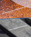 4 Pack Welders Pencils With 48 Silver Round Refills marking metal surfaces, showing clear lines on rust and steel.