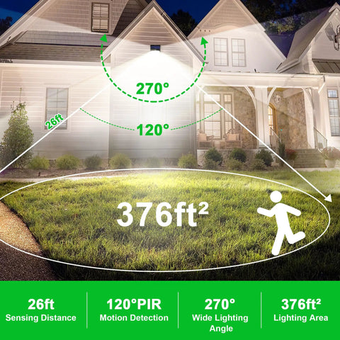 Heavy Duty Solar Outdoor Lights, 72 Led Motion Sensor Wall Lamp With IP65 Waterproof Shield And 800 Lumens Punch, 3 Lighting Modes For Patio, Garden, Fence, Or Front Door Security, 4 Pack Yard Glow Up