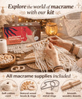 Dope Macrame Starter Kit For Adults Beginners With 112 Piece Supply Pack And 7 Projects, 165 Yards Of 3Mm Cotton Cord