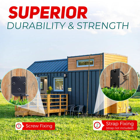 Heavy Duty 24 Inch Spiral Blade Mobile Home Ground Anchor 4 Pack With L Shaped Brackets U Bolts And Nut Driver For High Wind Camping Tents Swing Sets And Outdoor Rigs Weather Resistant Easy Screw In Installation securing mobile home