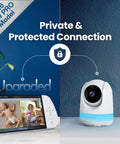 Full HD 5.5 Inch Split Screen Baby Monitor With Two Cameras Six Color Night Light White Noise Sound And Light Machine