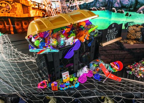 Hella Spacious Heavy Duty Plastic Treasure Chest For Classrooms Black And Gold Large Storage Bin With Kickass Pirate Vibes Perfect For Prizes Rewards And School Supplies Stash That Rocks