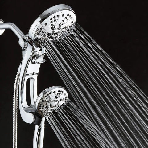 High Pressure 3 Way Rain And Handheld Shower Head Kit with 72 Inch Stainless Steel Hose Chrome Finish 48 Spray Patterns