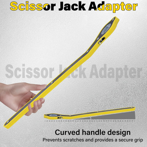 Labor Saving Car Jack Ratchet Wrench With Long Handle And 360 Degree Swivel Head Scissor Jack Adapter in hand