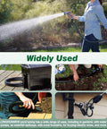 1-inch ID corrugated black pond hose (PVC), 20.6 ft, used for ponds, waterfalls and garden pumps.