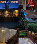 6 Pack Outdoor LED Step Lights with Dual Mode Warm White and Color Changing on fences, stairs, and patio for garden use