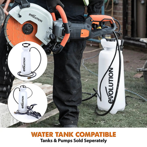 R12DCT 12 Inch Concrete Saw With Water Fed Dust Suppression For Masonry Electric No Gas Four And One Half Inch Cut Depth