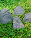 Outdoor Natural Arrow Rock Decor for Lawns and Gardens, weatherproof fiberglass yard accent rocks in garden setting