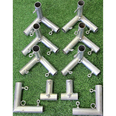 Outdoor Golf Frame Corner Kit For 10L By 10W By 10H Modular Frames Corner Pieces Only Poles Not Included Heavy Duty 14 Lb Build