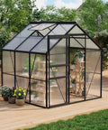 Six By Six Foot Outdoor Greenhouse Kit With Heavy Duty Aluminum Frame Built To Last, Insulated Polycarbonate Panels