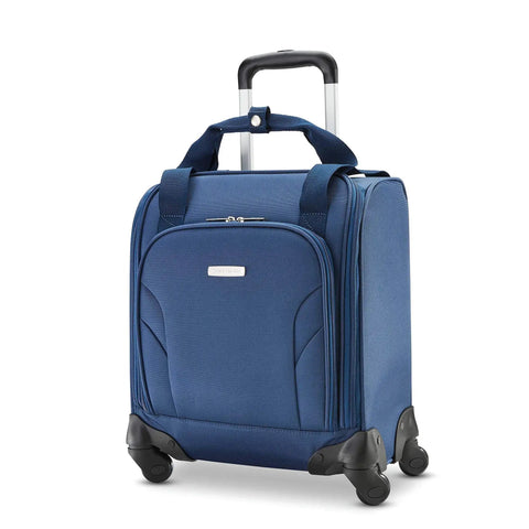 Underseat Carry On Spinner With USB Port, Ocean Color, Four Wheel Luggage For Quick Access Under Most Airline Seats, 360 Degree Rolling.