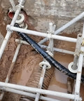 Heavy Duty Cable Pulley Sheave For Large Scale Wiring Projects And Industrial Laying Built Tough With High Load Smooth Pulling Wire Pulling Sheave 7x8 Pulleys For Construction And Tunnel Installations in muddy trench site