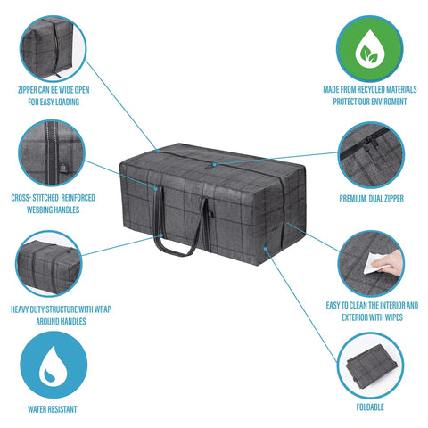 Eight Pack Moving Bags And Storage Totes With Lids For Clothes And Linen Organization Space Saving Foldable Bins Alternative.