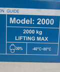 Top Shelf 2000Kg Magnetic Lifter Four Thousand Four Hundred Pound Steel Grabber Hoist specifications and lifting max details on label.